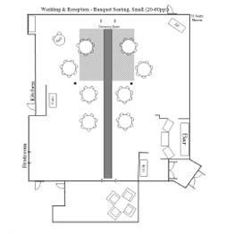 Wedding & Reception- Banquet Seating Small Floor Plan