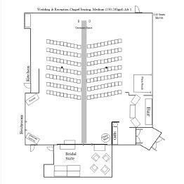 Wedding & Reception Chapel/Banquet Floor Plan 1